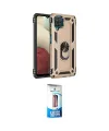 ieg™ Galaxy A22 Kılıf Ahenk Klasik Koleksiyonu - Siyah 5D Eko Cam Ekran Koruyucu