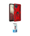 ieg™ Galaxy A22 Kılıf Ahenk Klasik Koleksiyonu - Siyah 5D Eko Cam Ekran Koruyucu