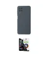 ieg™ Galaxy A22 Kılıf Ahenk Serisi - Şeffaf Temperli Cam Ekran Koruyucu