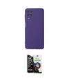 ieg™ Galaxy A22 Kılıf Ahenk Serisi - Şeffaf Temperli Cam Ekran Koruyucu