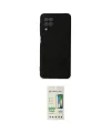 ieg™ Galaxy A22 Kılıf Ahenk Serisi - Siyah 20D Premium Cam Ekran Koruyucu