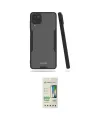 ieg™ Galaxy A22 Kılıf Atlas Asil Serisi - Siyah 20D Premium Cam Ekran Koruyucu