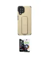ieg™ Galaxy A22 Kılıf Çekirdek Yansıma - Şeffaf Temperli Cam Ekran Koruyucu