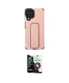 ieg™ Galaxy A22 Kılıf Çekirdek Yansıma - Şeffaf Temperli Cam Ekran Koruyucu