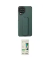 ieg™ Galaxy A22 Kılıf Çekirdek Yansıma - Siyah 20D Premium Cam Ekran Koruyucu