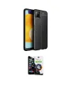 ieg™ Galaxy A22 Kılıf Doruk Klasik Özel Seri - Şeffaf Temperli Cam Ekran Koruyucu