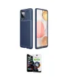 ieg™ Galaxy A22 Kılıf Eksen Form Prime - Şeffaf Temperli Cam Ekran Koruyucu