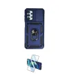 ieg™ Galaxy A23 4G Kılıf Ahenk Klasik - Siyah 3D Antistatik Cam Ekran Koruyucu
