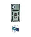 ieg™ Galaxy A23 4G Kılıf Ahenk Klasik - Siyah 3D Antistatik Cam Ekran Koruyucu