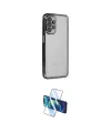 ieg™ Galaxy A23 4G Kılıf Vadi Minimal - Siyah 3D Antistatik Cam Ekran Koruyucu
