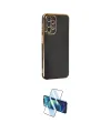 ieg™ Galaxy A23 4G Kılıf Yankı Serisi - Siyah 3D Antistatik Cam Ekran Koruyucu