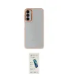 ieg™ Galaxy A24 4G Kılıf Eksen Doku Prime - Şeffaf Pasifik Cam Ekran Koruyucu