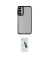 ieg™ Galaxy A24 4G Kılıf Eksen Doku Prime - Şeffaf Pasifik Cam Ekran Koruyucu