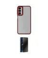 ieg™ Galaxy A24 4G Kılıf Eksen Doku Prime - Siyah 3D Antistatik Hayalet Cam Ekran Koruyucu