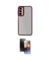 ieg™ Galaxy A24 4G Kılıf Eksen Doku Prime - Siyah 3D Antistatik Mat Seramik Nano Ekran Koruyucu