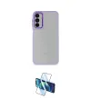 ieg™ Galaxy A24 4G Kılıf Eksen Doku Prime - Siyah 3D Antistatik Seramik Nano Ekran Koruyucu