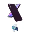 ieg™ Galaxy A24 4G Kılıf Kozmos Yansıma Özel Seri - Siyah 3D Antistatik Cam Ekran Koruyucu