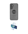 ieg™ Galaxy A24 4G Kılıf Yörünge Çizgi - Siyah 3D Antistatik Cam Ekran Koruyucu