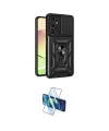 ieg™ Galaxy A25 5G Kılıf Ahenk Klasik - Siyah 3D Antistatik Cam Ekran Koruyucu