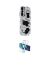 ieg™ Galaxy A25 5G Kılıf Ahenk Modern Serisi - Siyah 3D Antistatik Cam Ekran Koruyucu