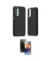 ieg™ Galaxy A25 5G Kılıf Eksen Işık - Siyah 3D Antistatik Mat Seramik Nano Ekran Koruyucu