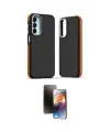 ieg™ Galaxy A25 5G Kılıf Eksen Işık - Siyah 3D Antistatik Mat Seramik Nano Ekran Koruyucu