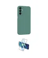 ieg™ Galaxy A25 5G Kılıf Kozmos Yansıma Özel Seri - Siyah 3D Antistatik Cam Ekran Koruyucu