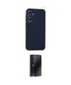 ieg™ Galaxy A25 5G Kılıf Kozmos Yansıma Özel Seri - Siyah 3D Antistatik Hayalet Cam Ekran Koruyucu