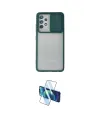 ieg™ Galaxy A32 Kılıf Vadi Çizgi - Siyah 3D Antistatik Cam Ekran Koruyucu