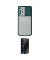 ieg™ Galaxy A32 Kılıf Vadi Çizgi - Siyah 3D Antistatik Hayalet Cam Ekran Koruyucu