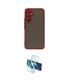ieg™ Galaxy A34 5G Kılıf Ahenk Çizgi Serisi - Siyah 3D Antistatik Cam Ekran Koruyucu