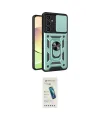 ieg™ Galaxy A35 5G Kılıf Ahenk Klasik - Şeffaf Pasifik Cam Ekran Koruyucu