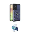ieg™ Galaxy A35 5G Kılıf Ahenk Klasik - Siyah 3D Antistatik Cam Ekran Koruyucu