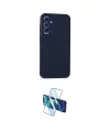 ieg™ Galaxy A35 5G Kılıf Kozmos Yansıma Özel Seri - Siyah 3D Antistatik Cam Ekran Koruyucu