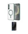 ieg™ Galaxy A36 Kılıf Nova Işık Özel Seri - Siyah 3D Antistatik Hayalet Cam Ekran Koruyucu