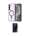 ieg™ Galaxy A36 Kılıf Nova Işık Özel Seri - Siyah 3D Antistatik Hayalet Cam Ekran Koruyucu