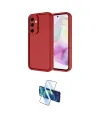 ieg™ Galaxy A36 Kılıf Yankı Yansıma Özel Seri - Siyah 3D Antistatik Cam Ekran Koruyucu