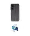 ieg™ Galaxy A36 Kılıf Zirve Yansıma Serisi - Siyah 3D Antistatik Cam Ekran Koruyucu