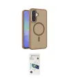 ieg™ Galaxy A37 5G Kılıf Siluet Minimal Prime - Şeffaf 3D Antistatik Cam Ekran Koruyucu