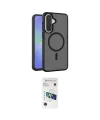 ieg™ Galaxy A37 5G Kılıf Siluet Minimal Prime - Şeffaf 3D Antistatik Cam Ekran Koruyucu