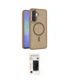 ieg™ Galaxy A37 5G Kılıf Siluet Minimal Prime - Şeffaf 3D Antistatik Hayalet Cam Ekran Koruyucu