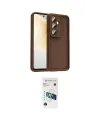 ieg™ Galaxy A37 5G Kılıf Yankı Yansıma Özel Seri - Şeffaf 3D Antistatik Cam Ekran Koruyucu