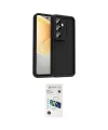 ieg™ Galaxy A37 5G Kılıf Yankı Yansıma Özel Seri - Şeffaf 3D Antistatik Cam Ekran Koruyucu