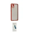 ieg™ Galaxy A51 Kılıf Ahenk Çizgi Serisi - Şeffaf Pasifik Cam Ekran Koruyucu