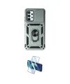 ieg™ Galaxy A52 Kılıf Ahenk Klasik - Siyah 3D Antistatik Cam Ekran Koruyucu