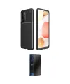ieg™ Galaxy A52 Kılıf Eksen Form Prime - Siyah 3D Antistatik Hayalet Cam Ekran Koruyucu