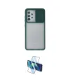 ieg™ Galaxy A52 Kılıf Vadi Çizgi - Siyah 3D Antistatik Cam Ekran Koruyucu