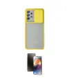 ieg™ Galaxy A52 Kılıf Vadi Çizgi - Siyah 3D Antistatik Mat Seramik Nano Ekran Koruyucu