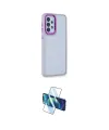 ieg™ Galaxy A53 5G Kılıf Eksen Doku Prime - Siyah 3D Antistatik Cam Ekran Koruyucu