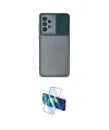 ieg™ Galaxy A53 5G Kılıf Vadi Çizgi - Siyah 3D Antistatik Cam Ekran Koruyucu